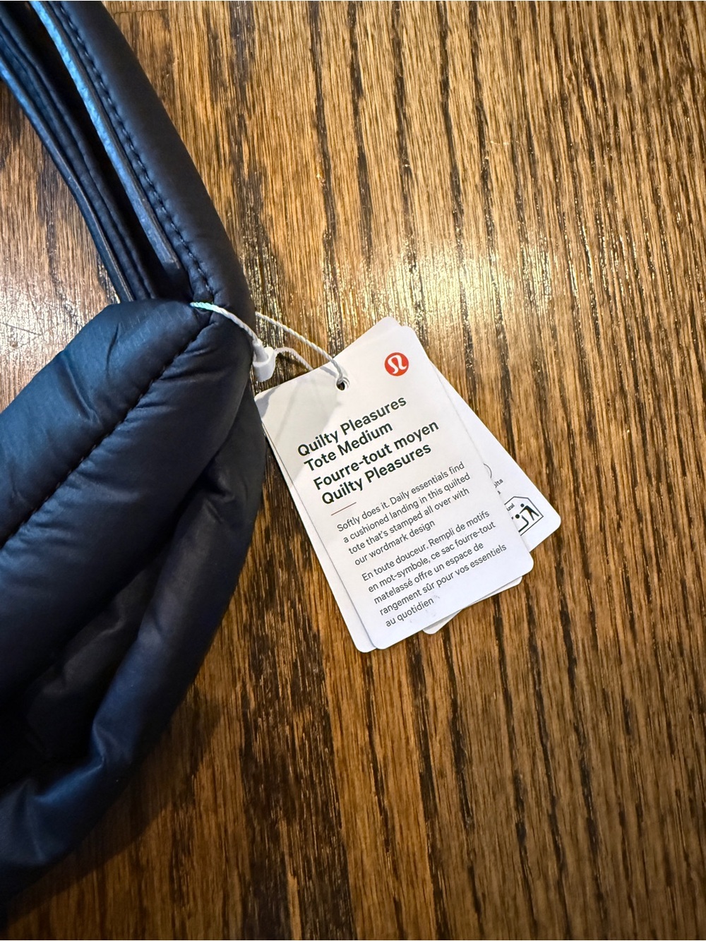 lululemon athletica Guilty Pleasures Black Quilted Puffer Tote - Picture 3 of 6